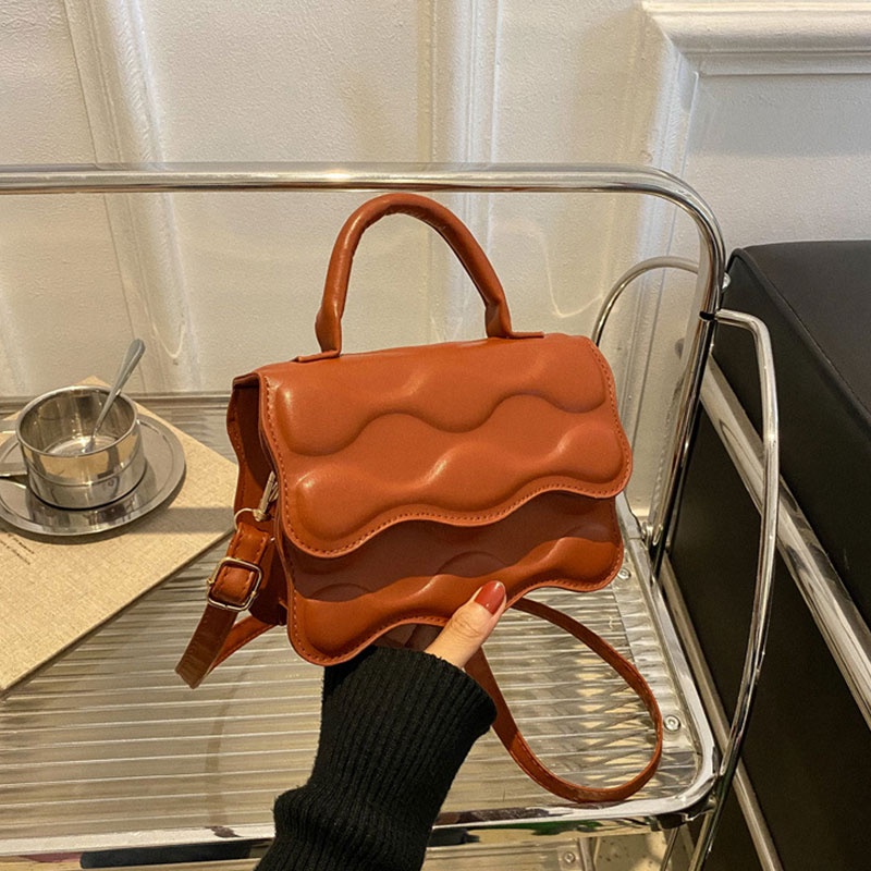 Túi đeo chéo SUPERCUTE hình vuông nhỏ màu trơn thiết kế đơn giản nhỏ gọn dành cho nữ