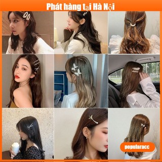 Kẹp tóc ngọc trai Hàn Quốc mỏ vịt kẹp tóc mái từ kẹp tóc gãy kẹp tóc đính đá