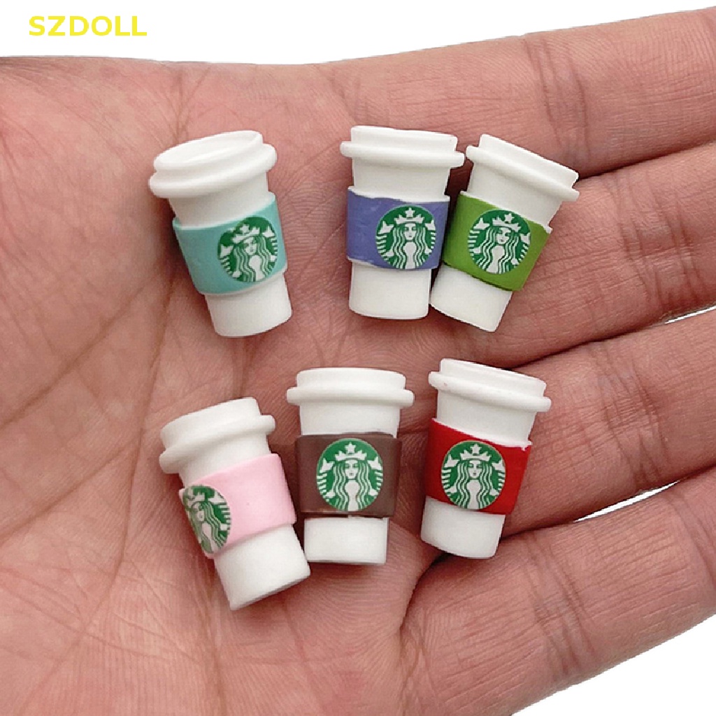 Set 5 Ly Uống Cà Phê Mini Trang Trí Phong Cảnh Nhà Búp Bê