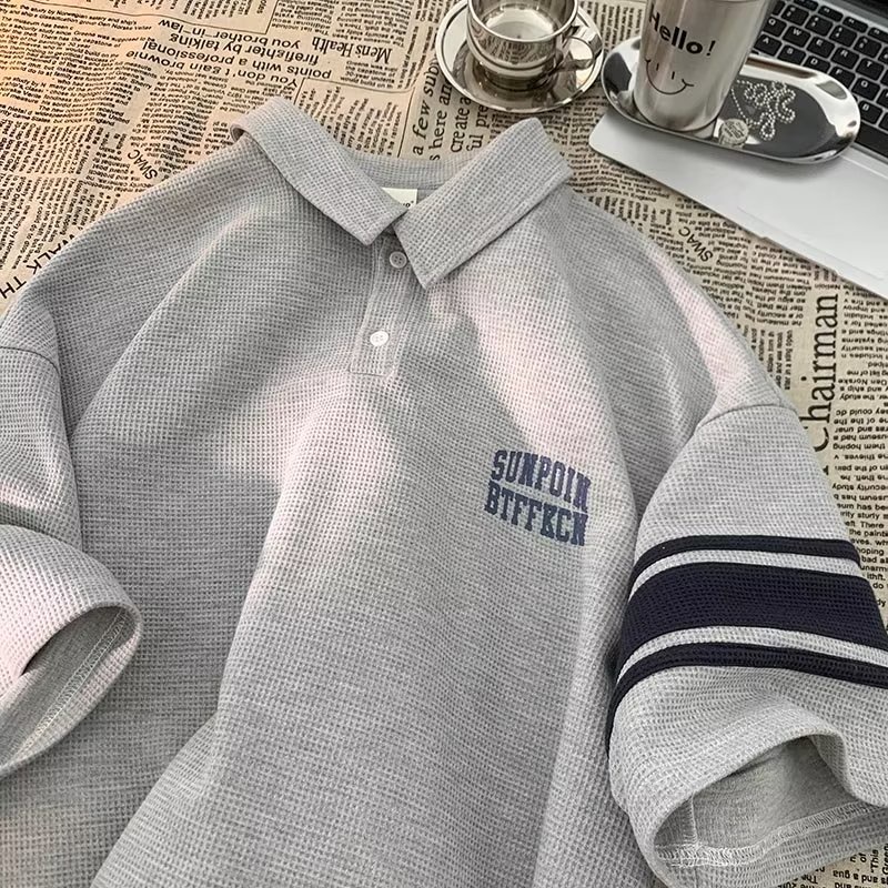 Áo Thun Polo Dáng Rộng Kiểu Hàn Quốc Thiết Kế Đơn Giản Cho Nam áo polo nam đẹp áo polo nam trắng polo unisex