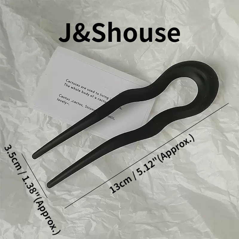 Kẹp Tóc acrylic Hình Chữ U Gợn Sóng Màu Nhám Phong Cách Hàn Quốc KF571