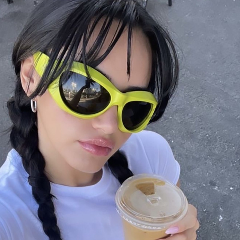 Kính Mát Y2K Tròng Dày Chống Tia UV400 Phong Cách punk Đường Phố Cho Nam Và Nữ