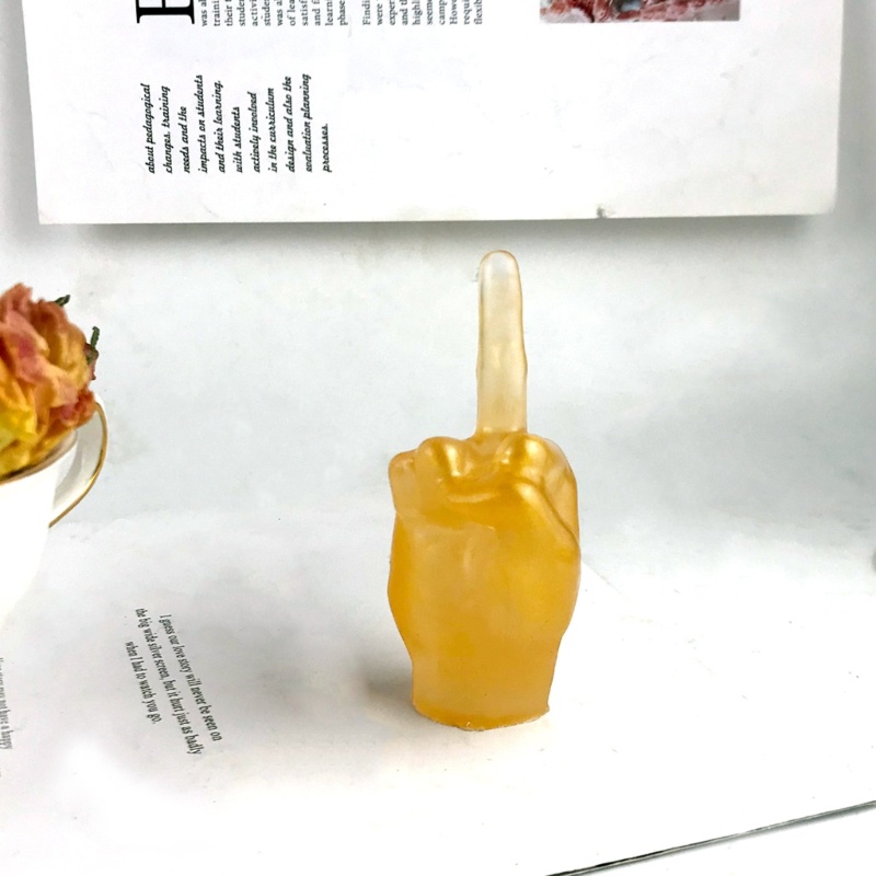 Khuôn Silicon Đổ Đất Sét Resin Hình Ngón Tay Giữa Dùng Làm Trang Sức DIY