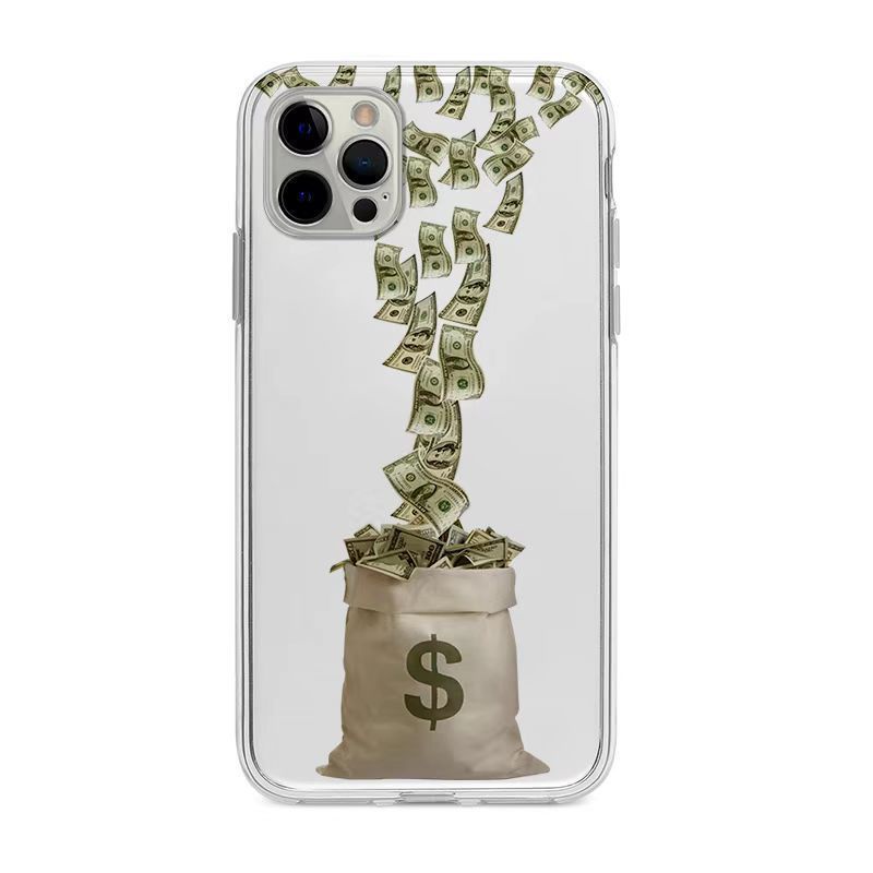 ✅Ốp Điện Thoại Mềm Hình Tiền Sáng Tạo Cho iPhone13 / 14i / 11 XS / 12promax / SE3 / 8plus