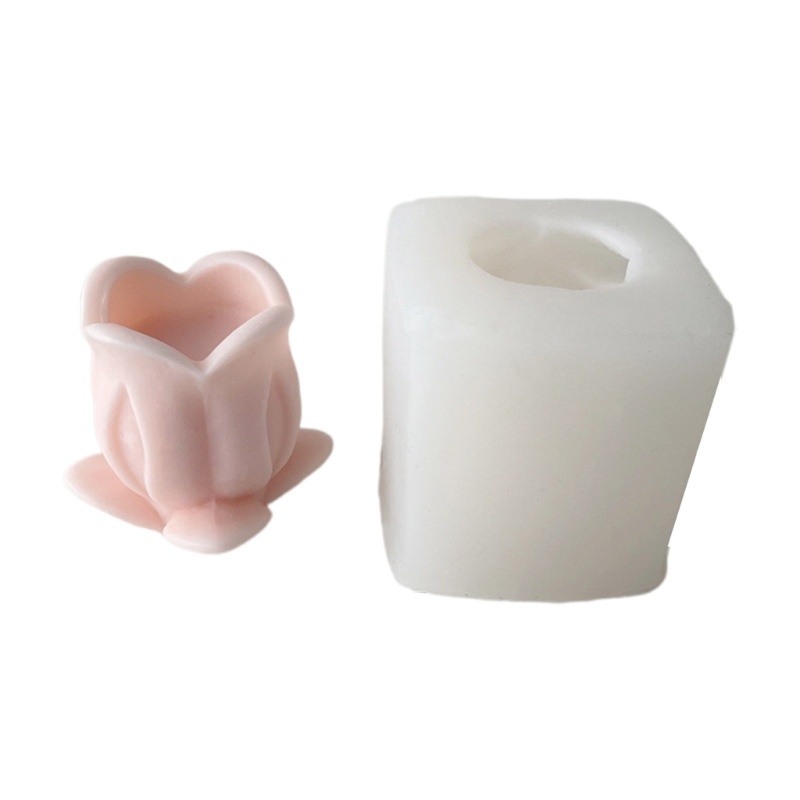 Khuôn Silicone Làm Chậu Hoa Tulip / Nến DIY
