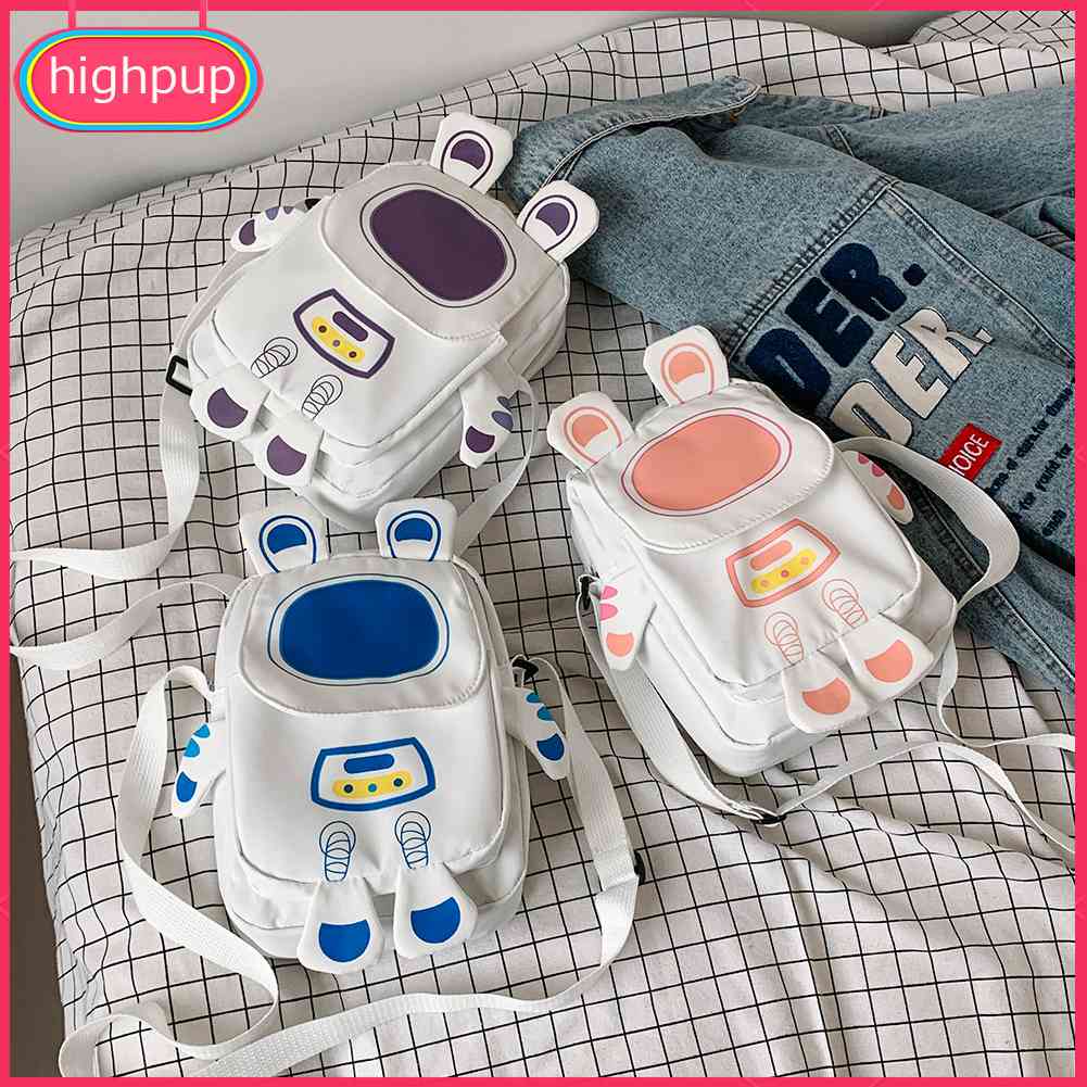 Túi Đeo Chéo Vai Bằng Nylon Họa Tiết Phi Hành Gia Hoạt Hình Thời Trang Dễ Thương Dành Cho