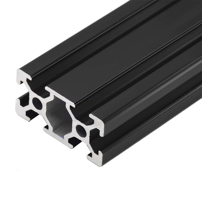 1 MÁY TÍNH ĐEN 2040 Tiêu Chuẩn Châu Âu Nhôm Hồ Sơ Đùn 100-800mm Chiều Dài Tuyến Tính Đường Sắt cho CNC 3D Máy In