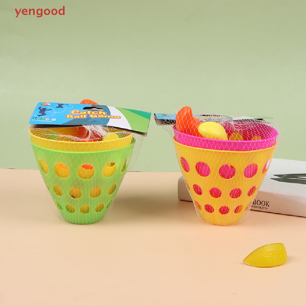 (YGD) Launch Throw Catch Ball Set Outdoor Sports Game Toy Parent-Child Interactive Toy