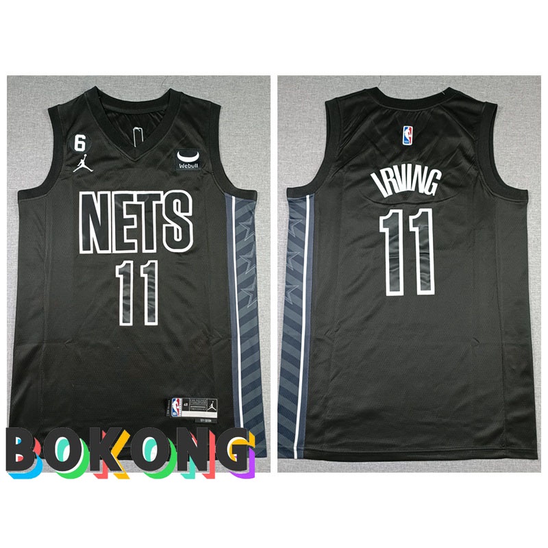 Áo Bóng Rổ Jersey Brooklyn Nets Kyrie Irving Màu Đen Thời Trang 2023 Cho Nam