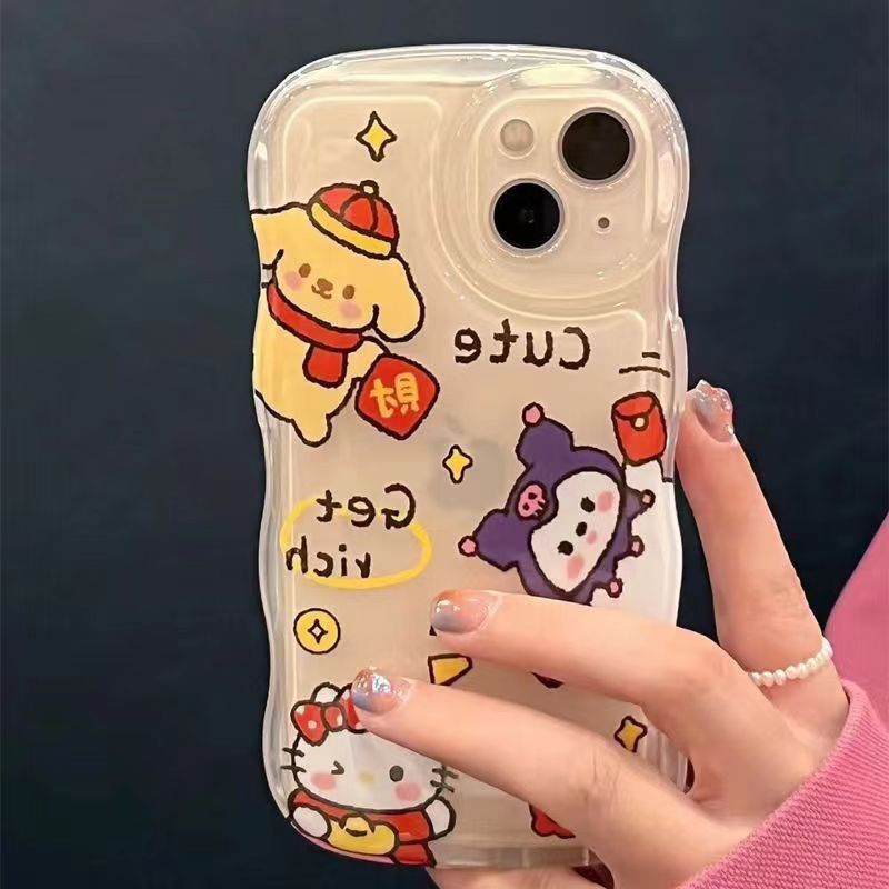 ✅Ốp Điện Thoại Trong Suốt Họa Tiết Hoạt Hình Sanrio Cho iPhone13 14promax 12 / 11 Xr 8Plus ZDA1