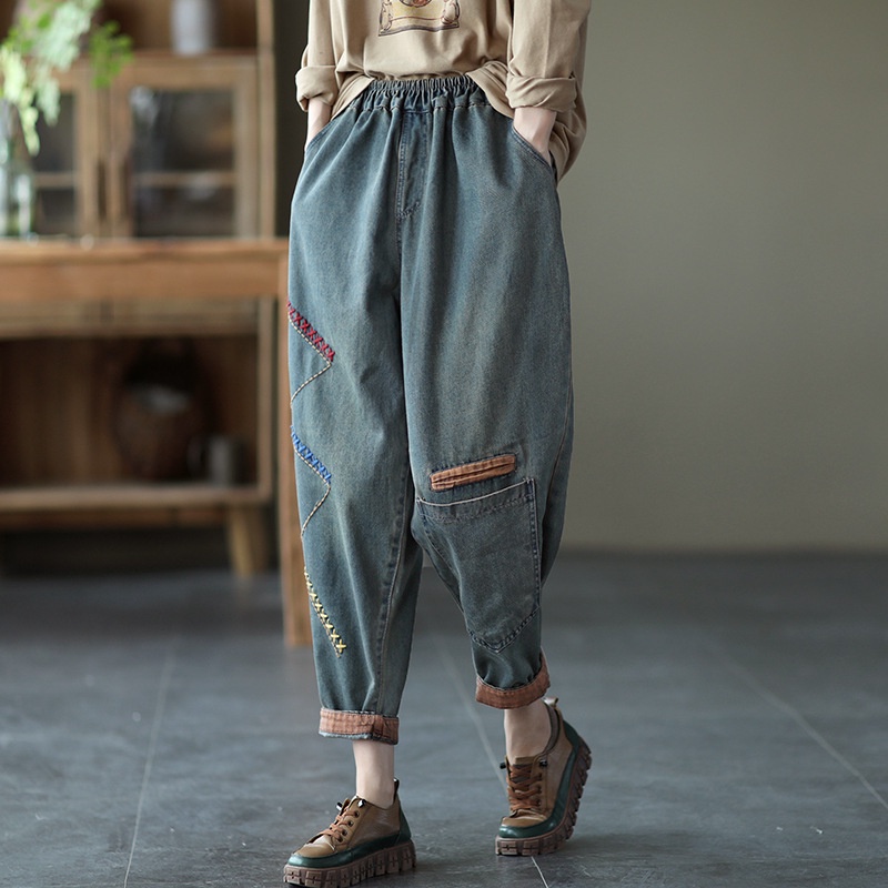 Quần Jean Nữ Lưng Cao Co Dãn Form Rộng Kiểu Dáng Mới Năm 2023