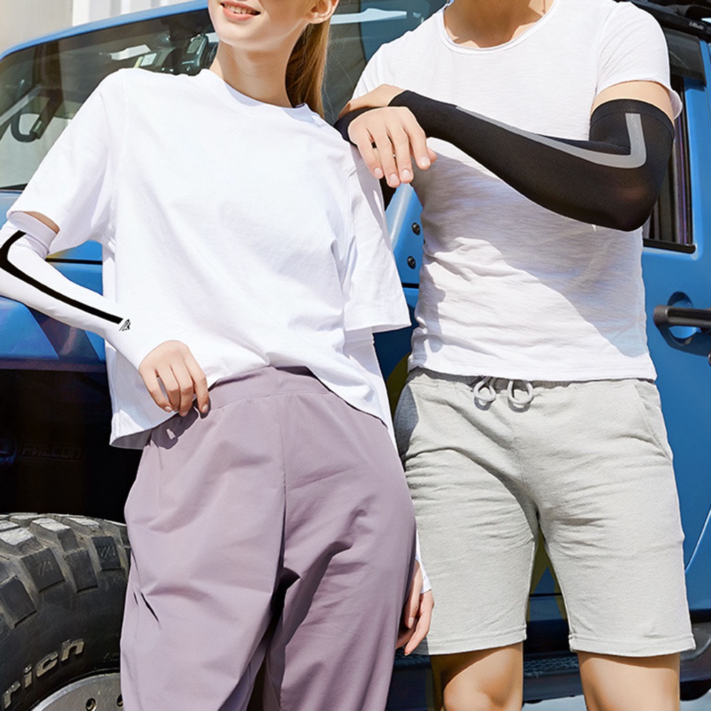 1 Cặp Ống Tay Áo Chống Tia UV Độ Co Giãn Cao Bảo Vệ Khỏi Ánh Nắng Mặt Trời