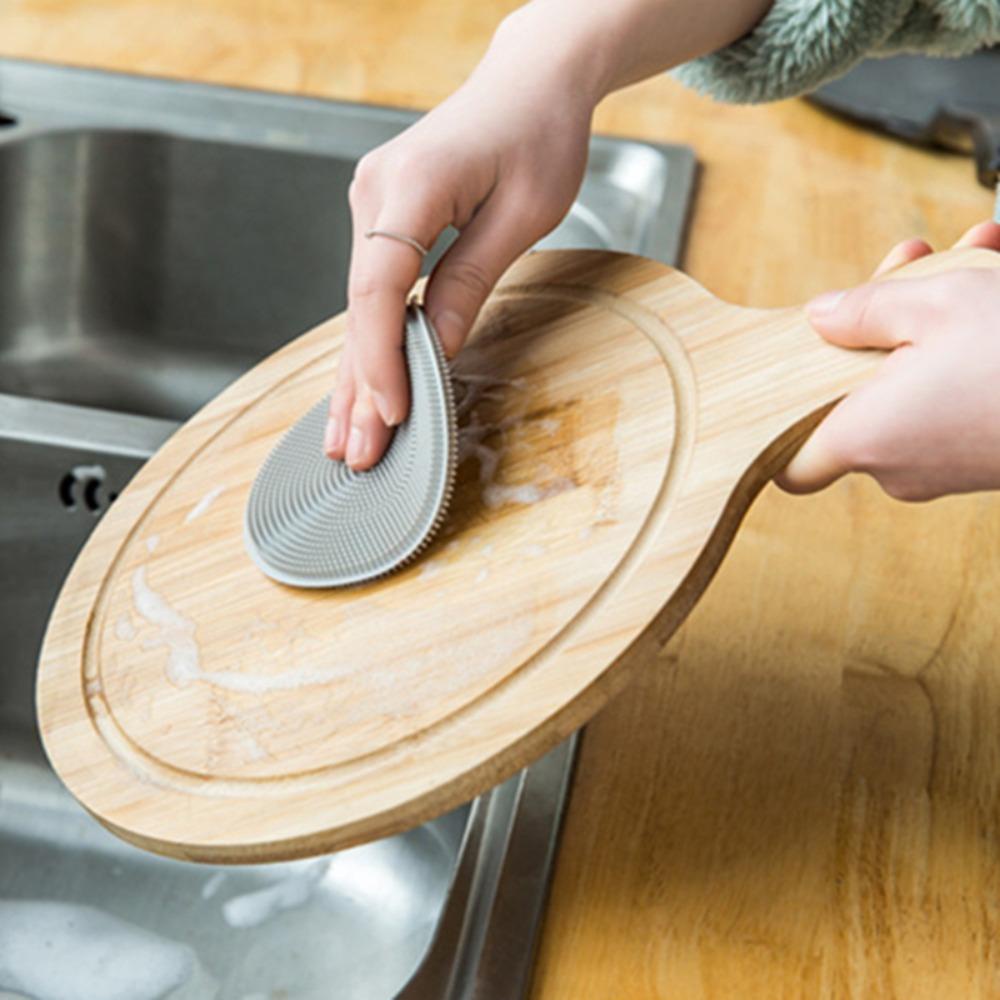 GLENES Bàn Chải Hai Mặt Bằng Silicon Mềm Cấp Thực Phẩm Đa Năng Có Thể Tái Sử Dụng