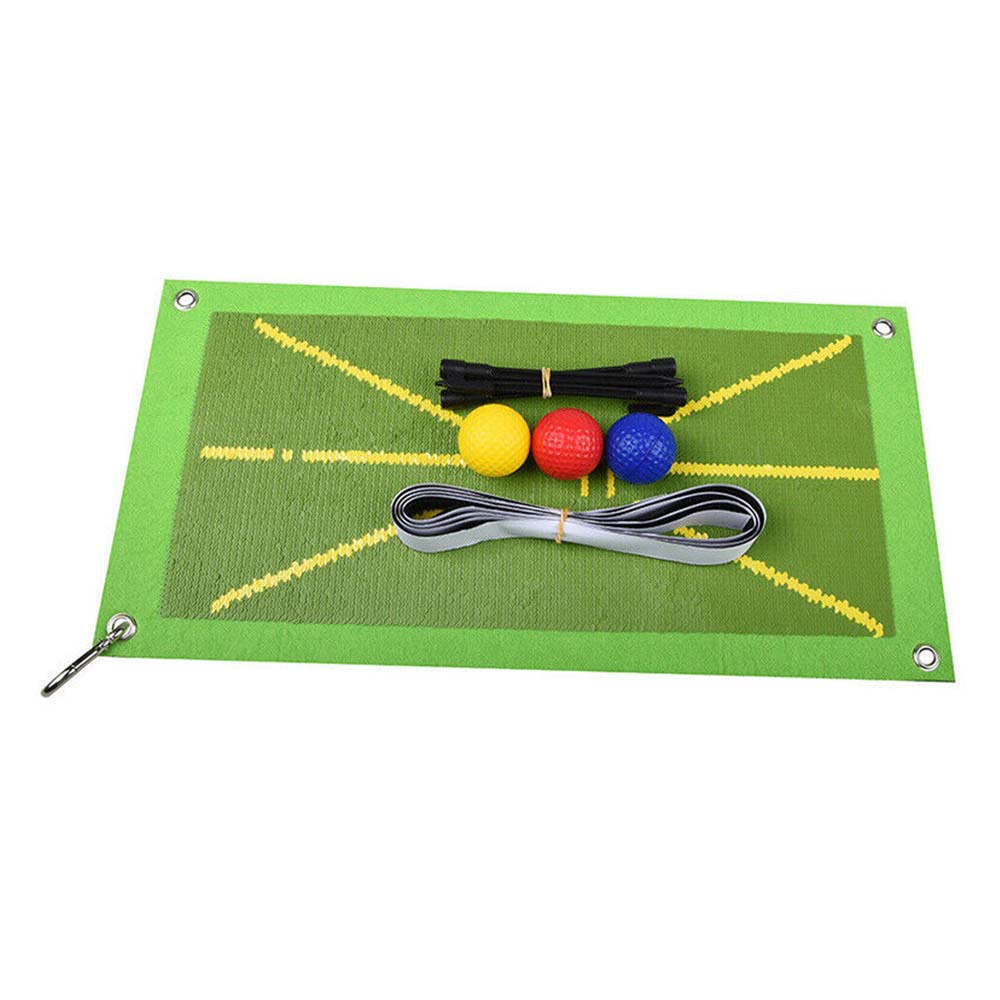 Golf Training Mat for Swing Detection Batting Golf Divot Grass Mat Set Portable