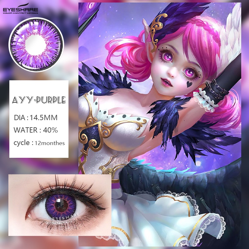 Cặp kính áp tròng EYESHARE sử dụng 1 năm