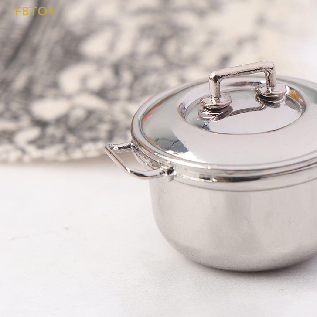 Nồi Hầm Bằng Thép Không Gỉ 1 / 12 Cho Nhà Búp Bê