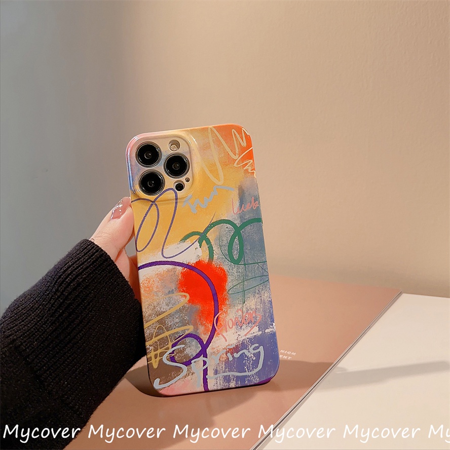 Ốp Điện Thoại Mềm Chống Sốc Hình Nhãn Hiệu Thời Trang Graffiti Cho iPhone 14 13 12 11 Pro Max SE2020 X Xr Xs Max 8 7 Plus