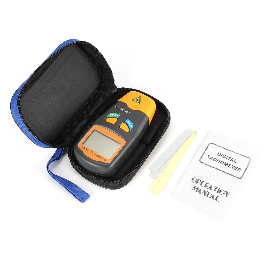 DT2234C+ LCD Digital Mini Non-contact Laser Photo Tachometer RPM Speed Tester