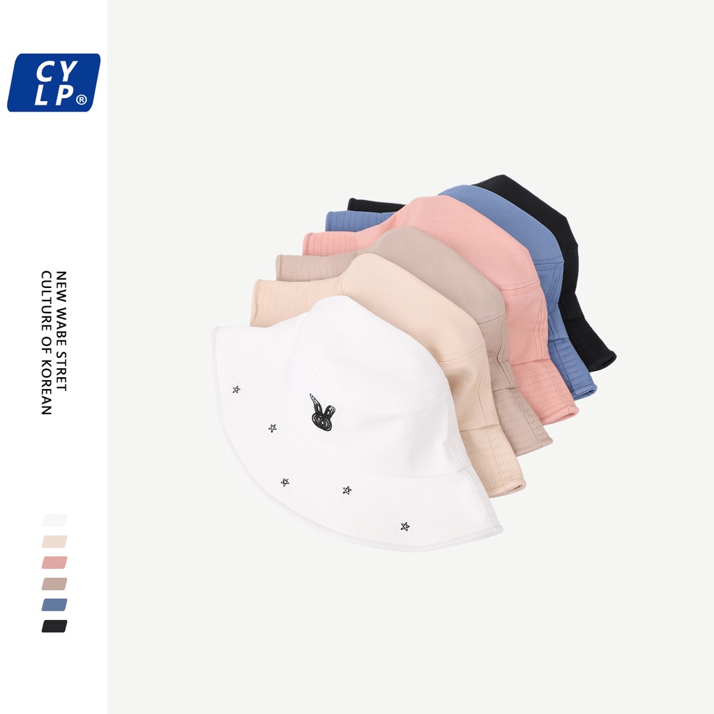 Nón Tai Bèo Thêu Họa Tiết Hoạt Hình Dễ Thương Phong Cách Hàn Quốc Thời Trang Xuân Hè Cho Nữ