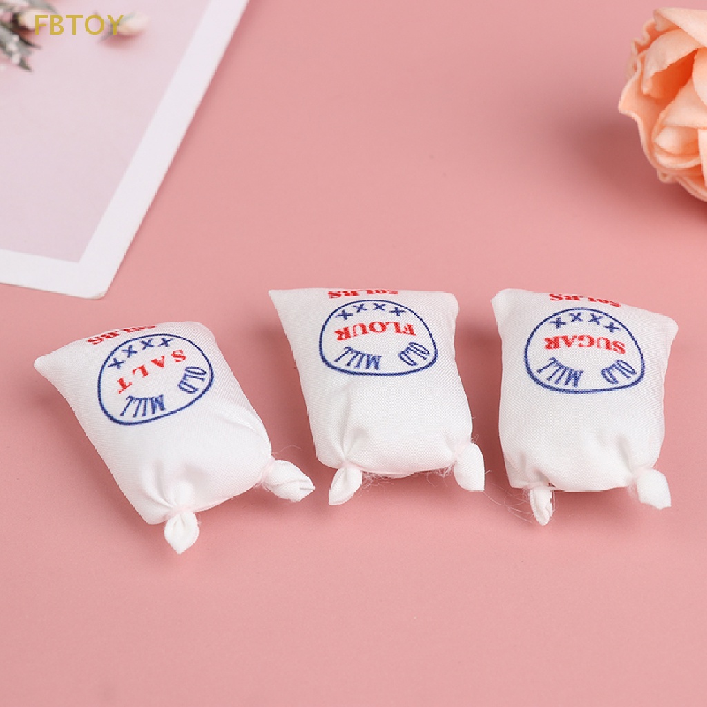 Túi Vải Đựng Đường / Muối Mini Tỉ Lệ 1: 12 Trang Trí Nhà Búp Bê