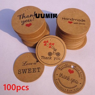 UUMIR Set 100 thẻ giấy có dây treo