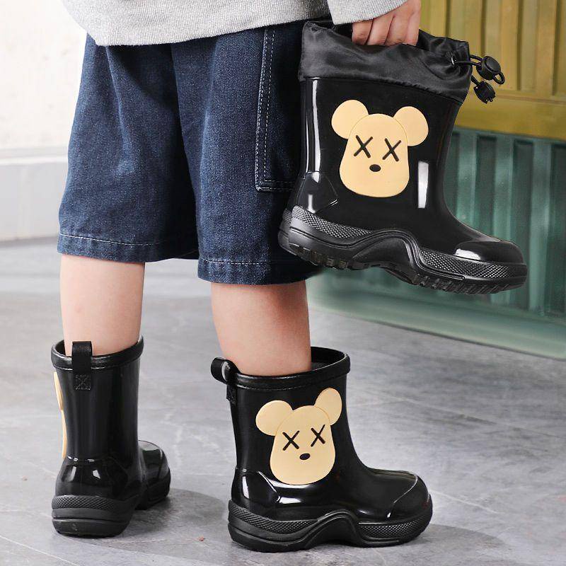 【 JsS 】 Four Seasons Children's Rain Shoes Male and Female Children's Waterproof Shoes Anti Slip Thick Sole Cartoon Primary School Rain Shoes