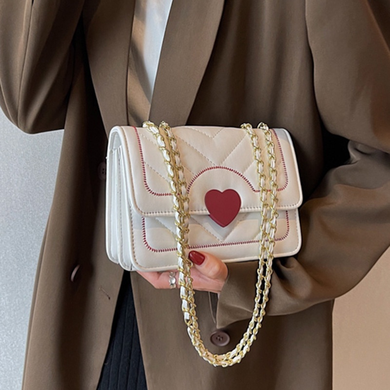 Túi Xách Dây Xích Đeo Vai IELGY Thiết Kế Đa Năng Hình Trái Tim Cho Nữ