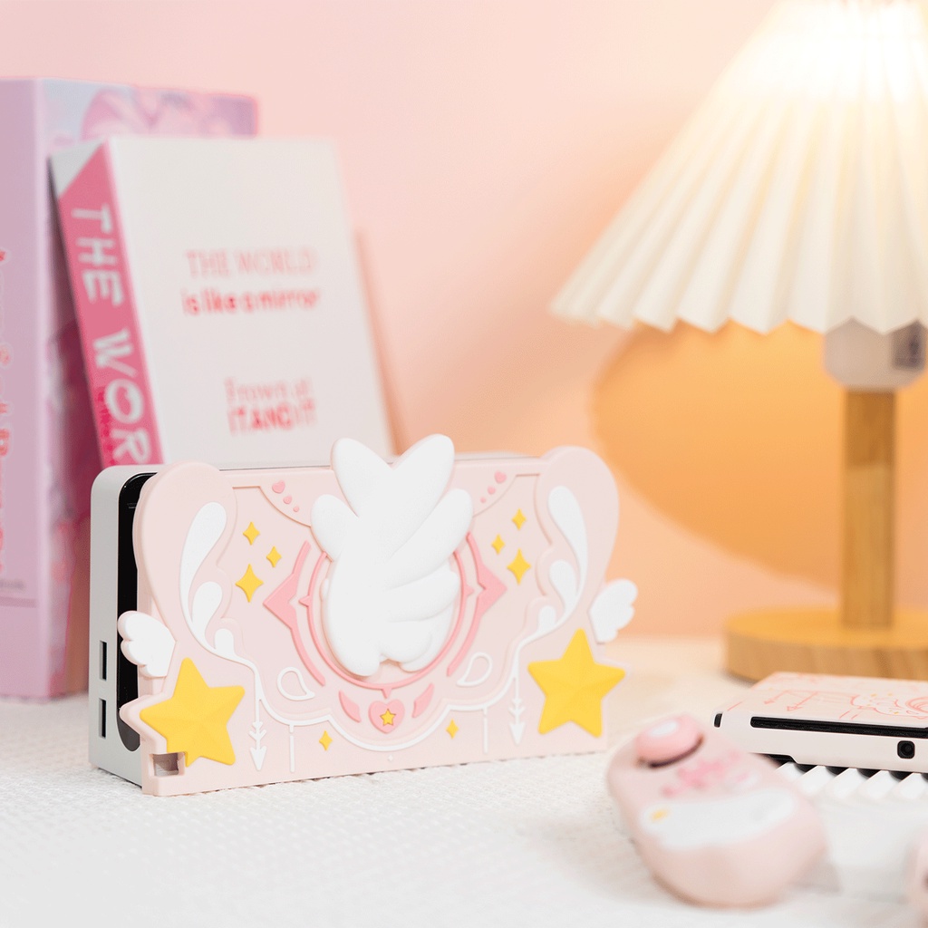 Bộ Đế Sạc Bằng Silicon Hình Đôi Cánh Cho Máy Chơi Game Nintendo Switch OLED