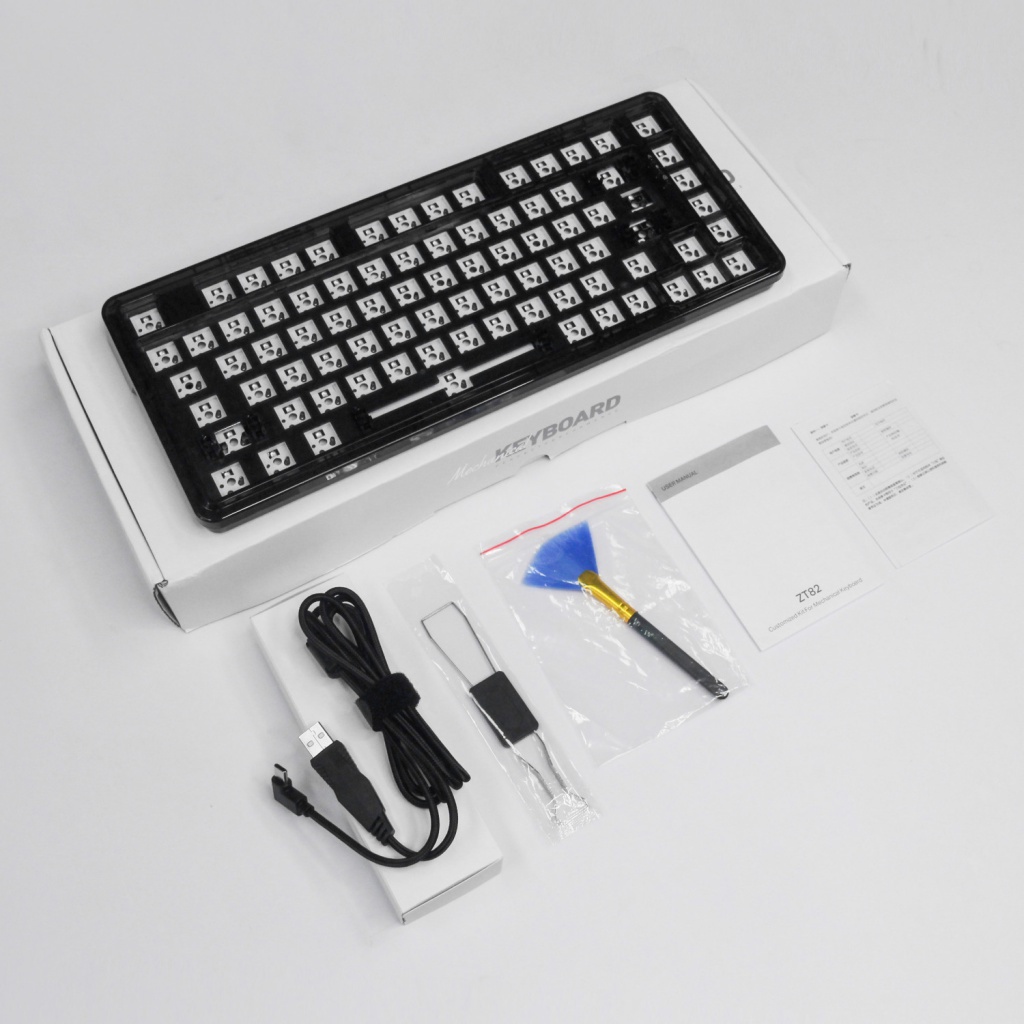 Bàn Phím Cơ Chơi game Có Dây 75% zt82 Trong Suốt Màu Cầu Vồng