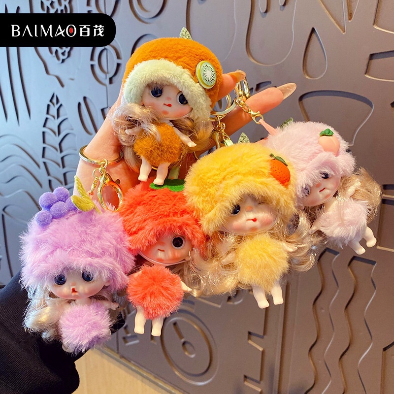 Móc Khóa Búp Bê Hoạt Hình Trái Cây Dễ Thương