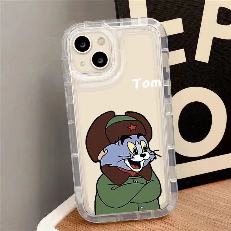 ✅Ốp Điện Thoại Silicon Mềm Hình Mèo Và Chuột Cho iPhone 14 13Promax 12 11 x xr 8P7