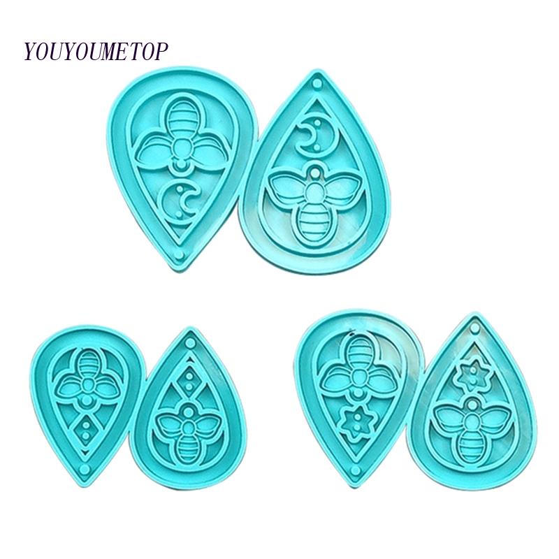 Khuôn Silicone Làm Bông Tai Epoxy Hình Chú Ong / Mặt Trăng / Ngôi Sao Phù Hợp Cho Làm Trang Sức