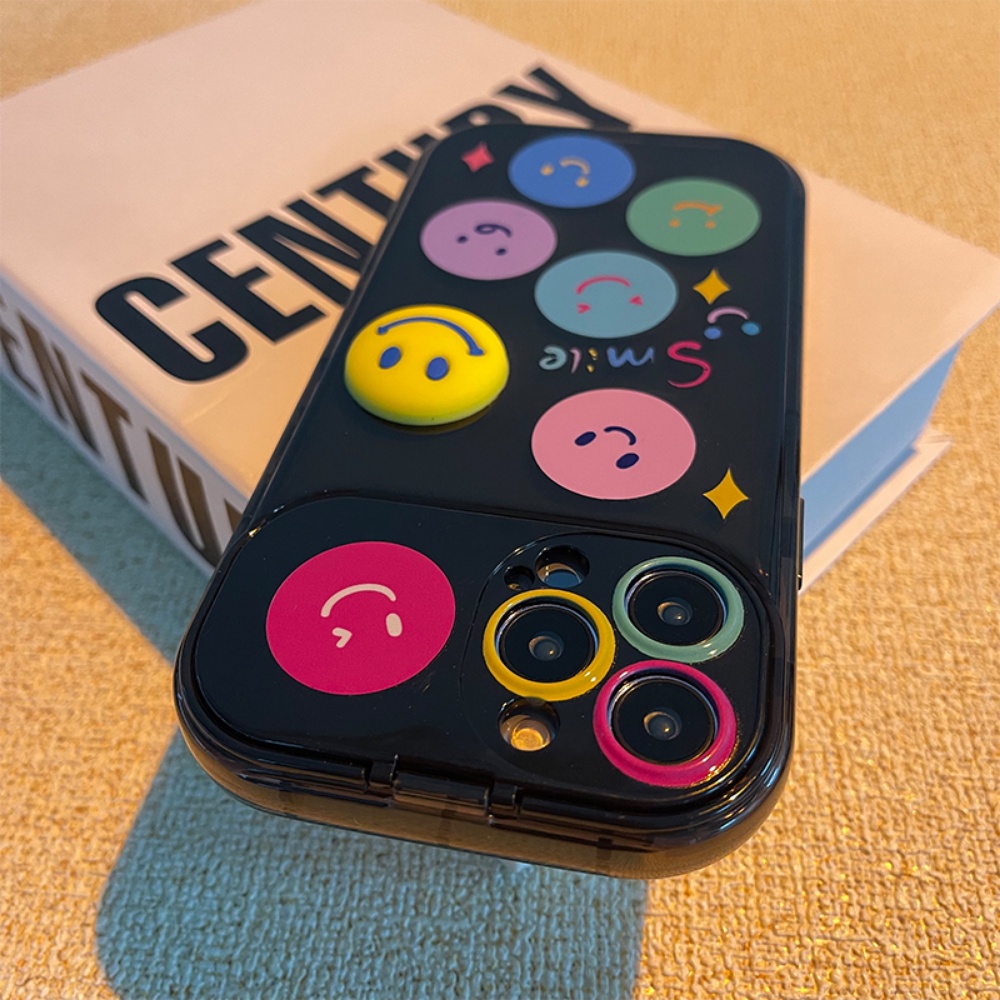 Ốp Điện Thoại TPU Mềm Tráng Gương Hình Biểu Tượng Cảm Xúc Có Thể Điều Chỉnh Cho IPhone 14 13 12 11 Pro Max