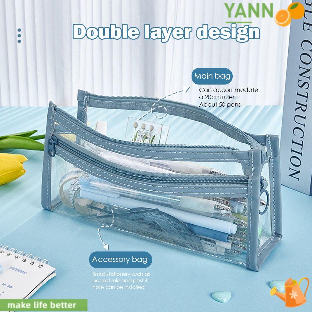 Túi Đựng Bút Chì 1 Ngăn Bằng Vải Bạt Hai Lớp Họa Tiết Dễ Thương