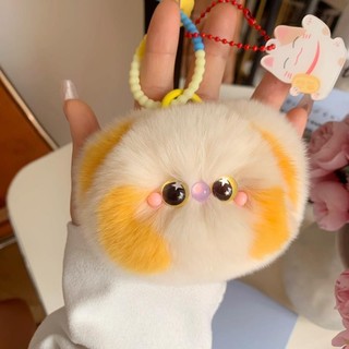 Móc Khóa Búp Bê Lông Thỏ Rex Mini Dễ Thương