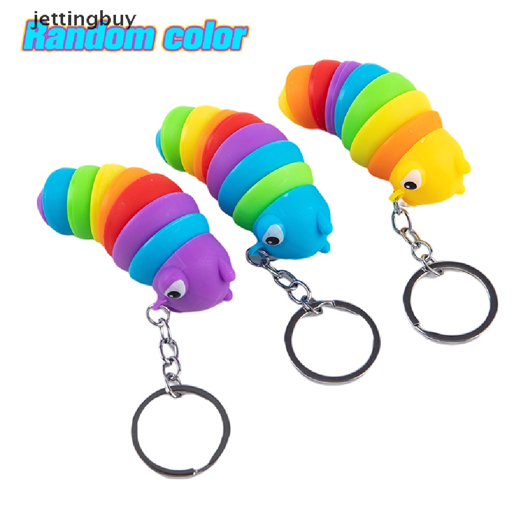 Móc Khóa Hình Sâu Bướm Mắt To Dễ Thương Giảm Căng Thẳng
