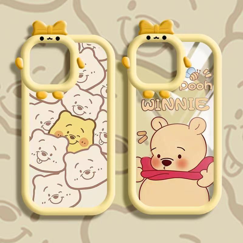 ✅Ốp Điện Thoại Cao Su Mềm Chống Sốc Hình Gấu Pooh Dễ Thương Cho iPhone 11 14 13promax xr 7 8Plus 3Hw