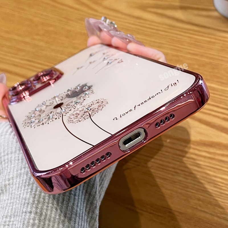 Ốp Điện Thoại Trong Suốt Đính Kim Cương Giả Cho IPhone 11 11Pro 11ProMax 12 12Pro 12ProMax 13 13Pro 13ProMax 14 14Pro 14ProMax