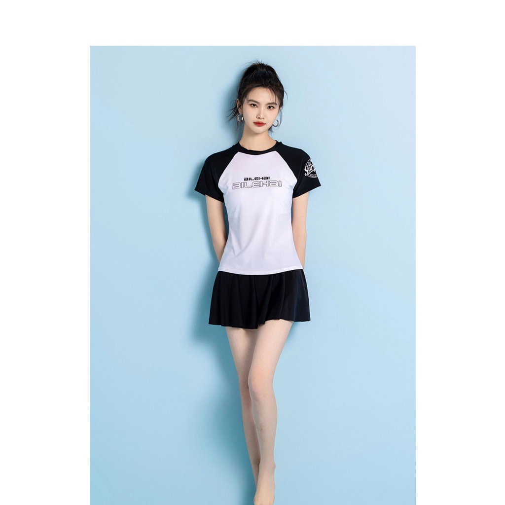 Bộ Đồ Bơi Hai Mảnh Thể Thao Che Bụng Kín Đáo Dành Cho Nữ