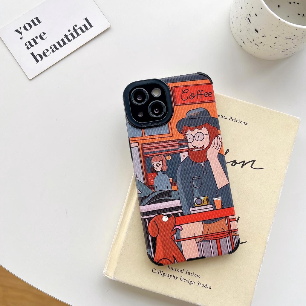 Ốp Điện Thoại Silicon TPU Mềm Chống Rơi Họa Tiết Hoạt Hình Cho iPhone 14 13 12 11 PRO XS XR Max 7 8 Plus