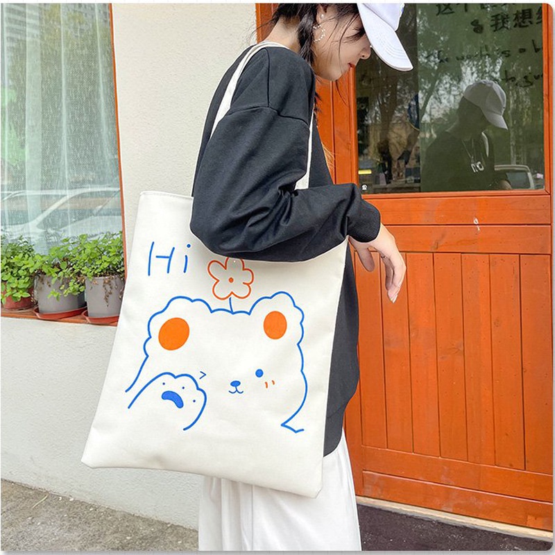 Túi Đeo Chéo cute Vải Sức Chứa Lớn In Họa Tiết Hoạt Hình Phong Cách Nhật Bản Dành Cho Nữ