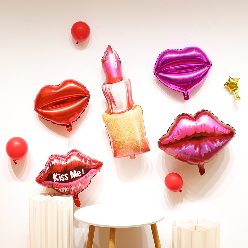 Bong Bóng Lá Nhôm Hình Đôi Môi 18 inch Dùng Trang Trí Tiệc Sinh Nhật / Tiệc Cưới