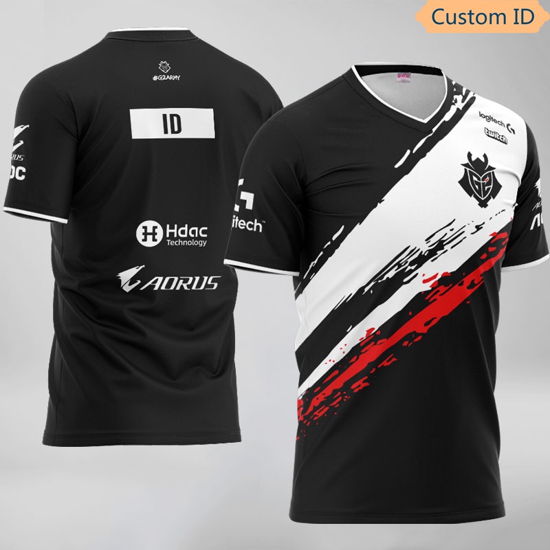 2022 New G2 Esports Áo Thun Chất Lượng Cao Thời Trang Đường Phố Hình Game LOL CSGO Top Team Pro