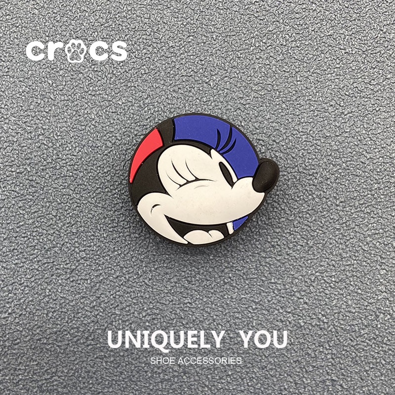 DISNEY Crocs Phụ Kiện Trang Trí Giày Hình MICKEY / Minnie / jibbitz botton Dễ Thương
