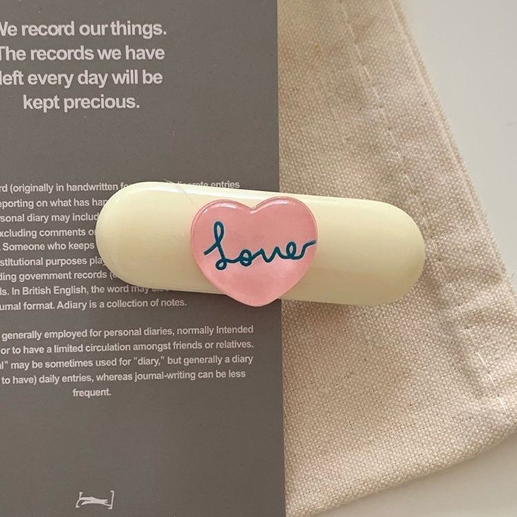 Kẹp Tóc Mái Ngang Trán Màu Hồng Ngọt Ngào Mới Cho Nữ