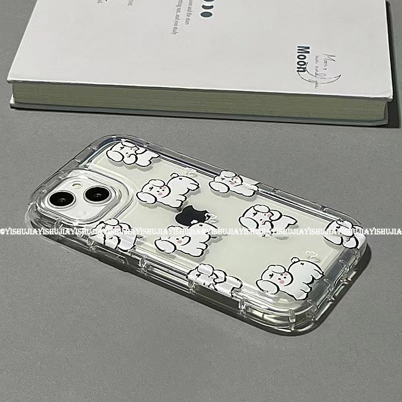 ✅Ốp Điện Thoại Cao Su Mềm Chống Sốc Hình Cún Hoạt Hình Cho iPhone 14promax 13 11 12 14Inch L2DO