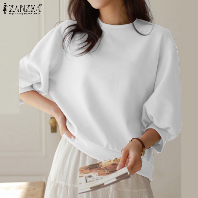 Áo hoodies nữ ZANZEA tay 3/ 4 thời trang Hàn Quốc