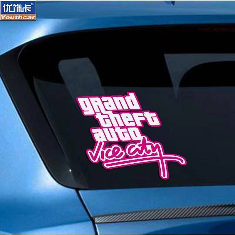 Miếng sticker Vice City GTA phản quang dán trang trí thân xe mô tô /ô tô Al2X