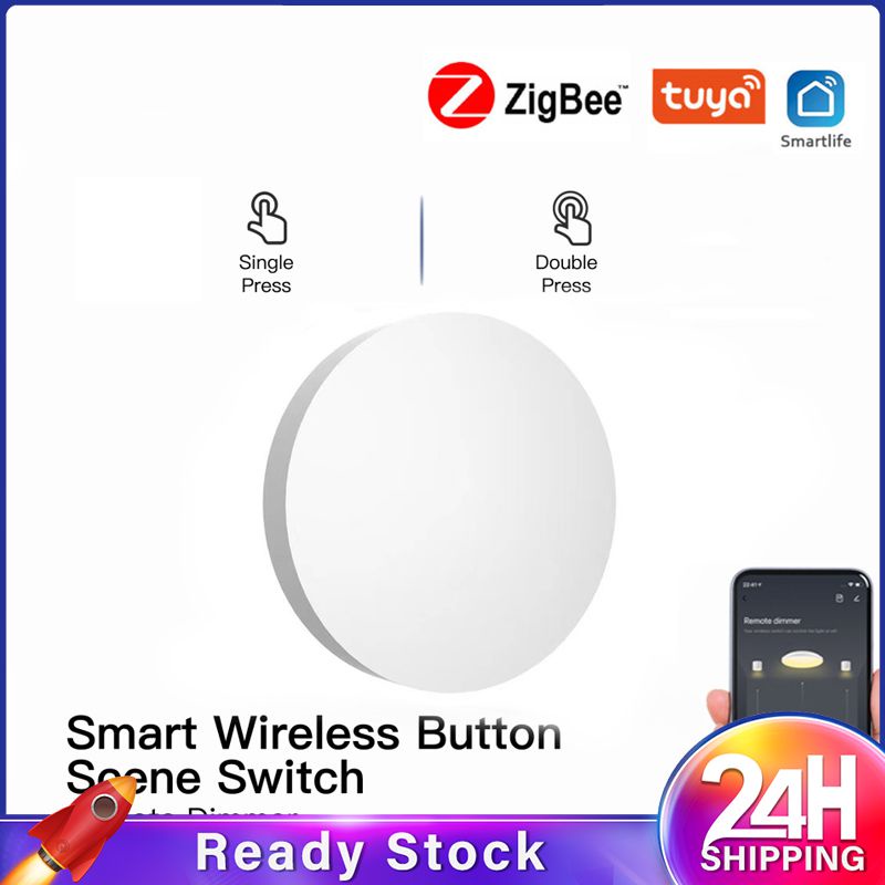 Nút Chuyển Cảnh Tuya Zigbee Công Tắc Cảnh Điều Khiển Một Phím Từ Xa Không Dây Nút Điều Khiển Nhà Thông Minh Với Alexa Google Home