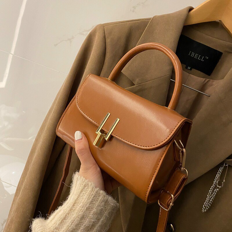Túi đeo chéo xách tay mini trơn phong cách thời trang đi làm đi chơi nhà Mibon